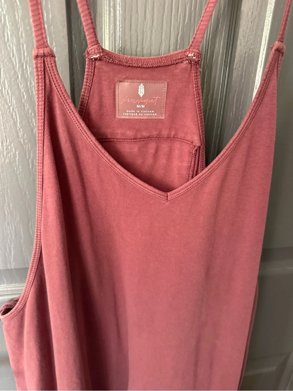 Free People Mauve Pink Jumpsuit Romper with Pockets - Picture 2 of 2